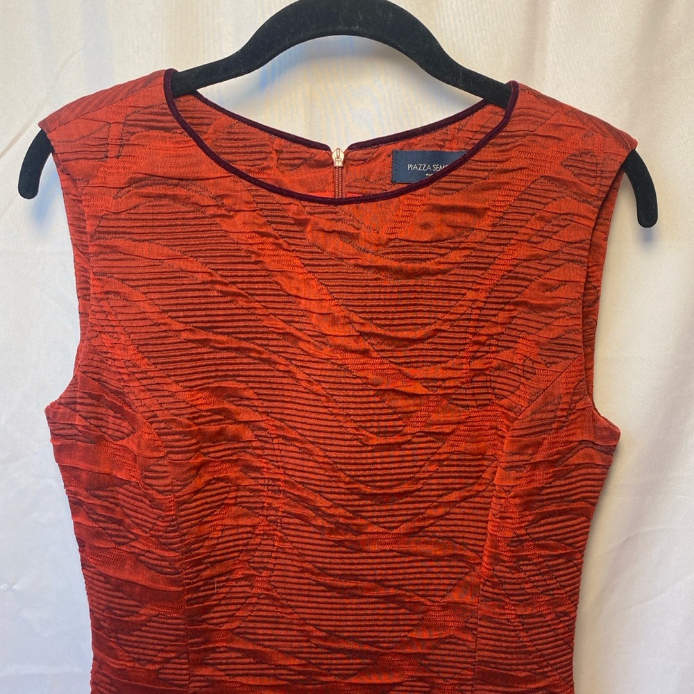 Piazza Sempione Textured Silk Blend Sheath Dress Sz IT 40 - Picture 3 of 12